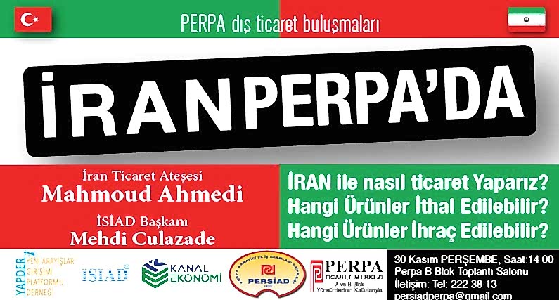 İran Ticari Ateşesi Perpa'ya Geliyor