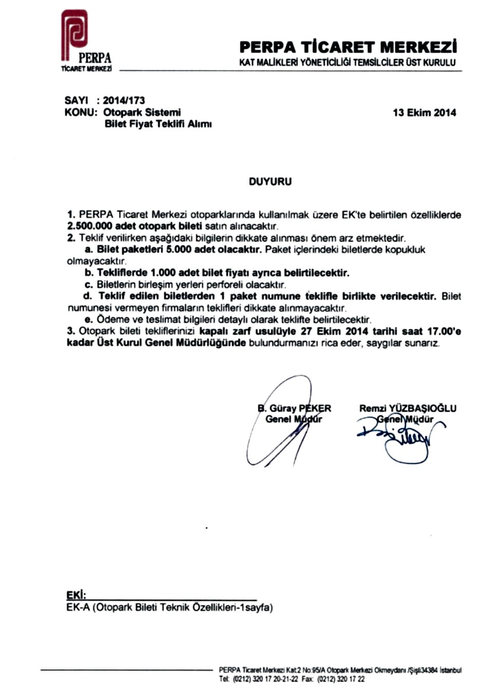 Otopark Sistemi Bilet Alımı Fiyat Teklifi