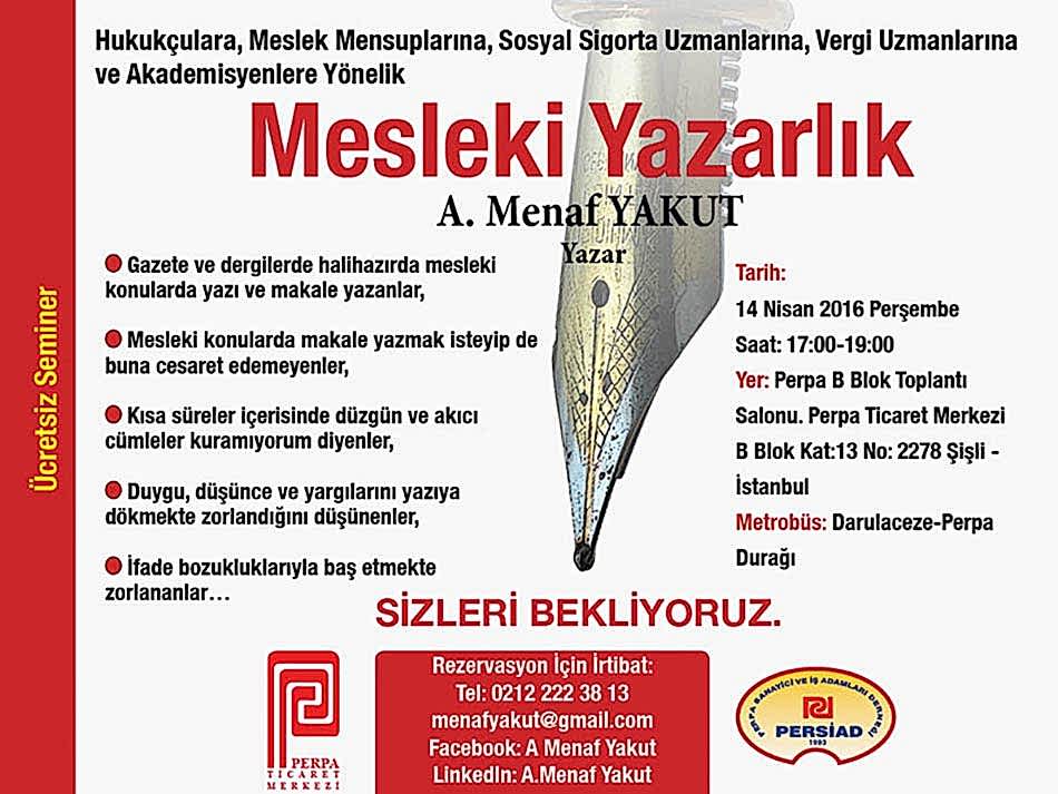 Mesleki Yazarlık Semineri