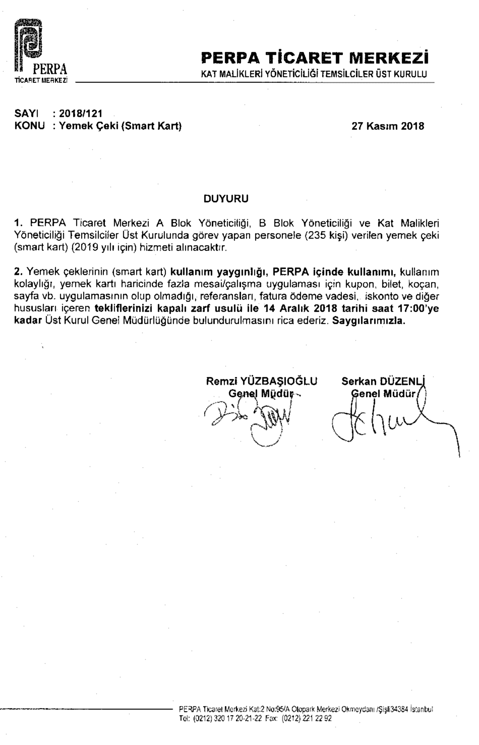 Yemek Çeki İhalesi