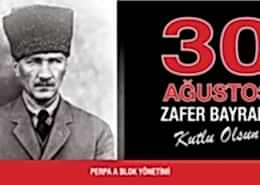 30 Ağustos Zafer Bayramı Kutlu Olsun